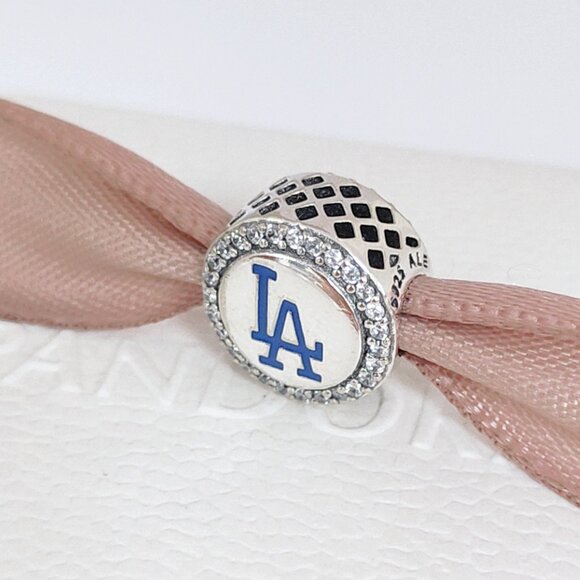Pandora Los Angeles Dodgers Baseball Team Logo Bead Charm S925 Silver - Picture 8 of 8